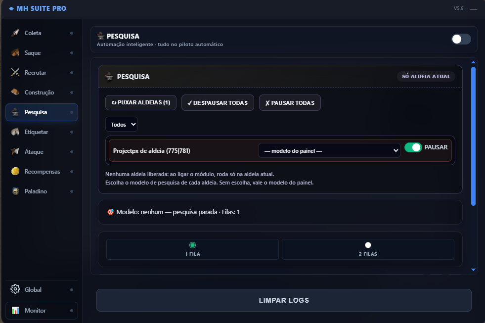 Pesquisa de Unidade